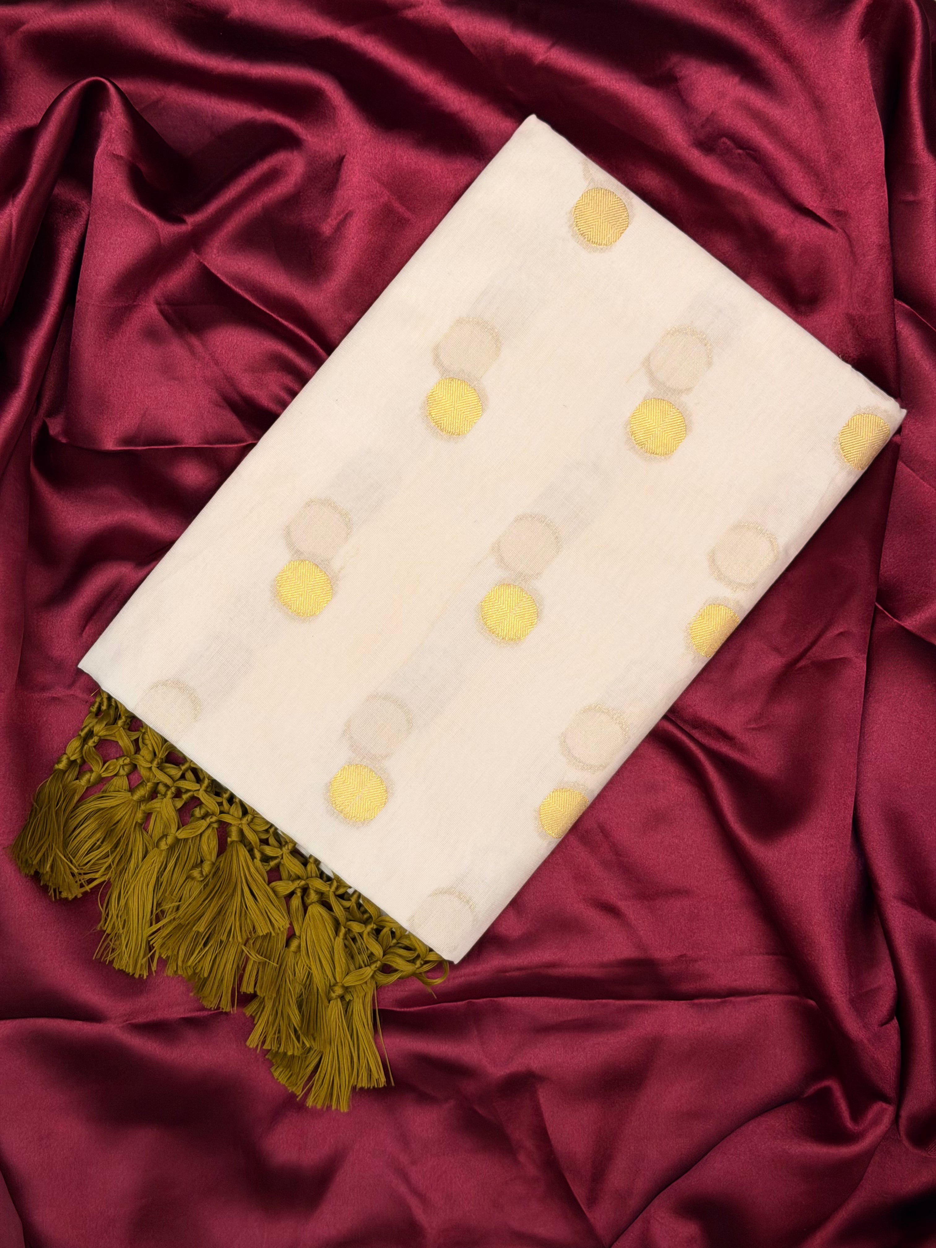 POURNAMI OLIVE:PREMIUM COTTON SAREE