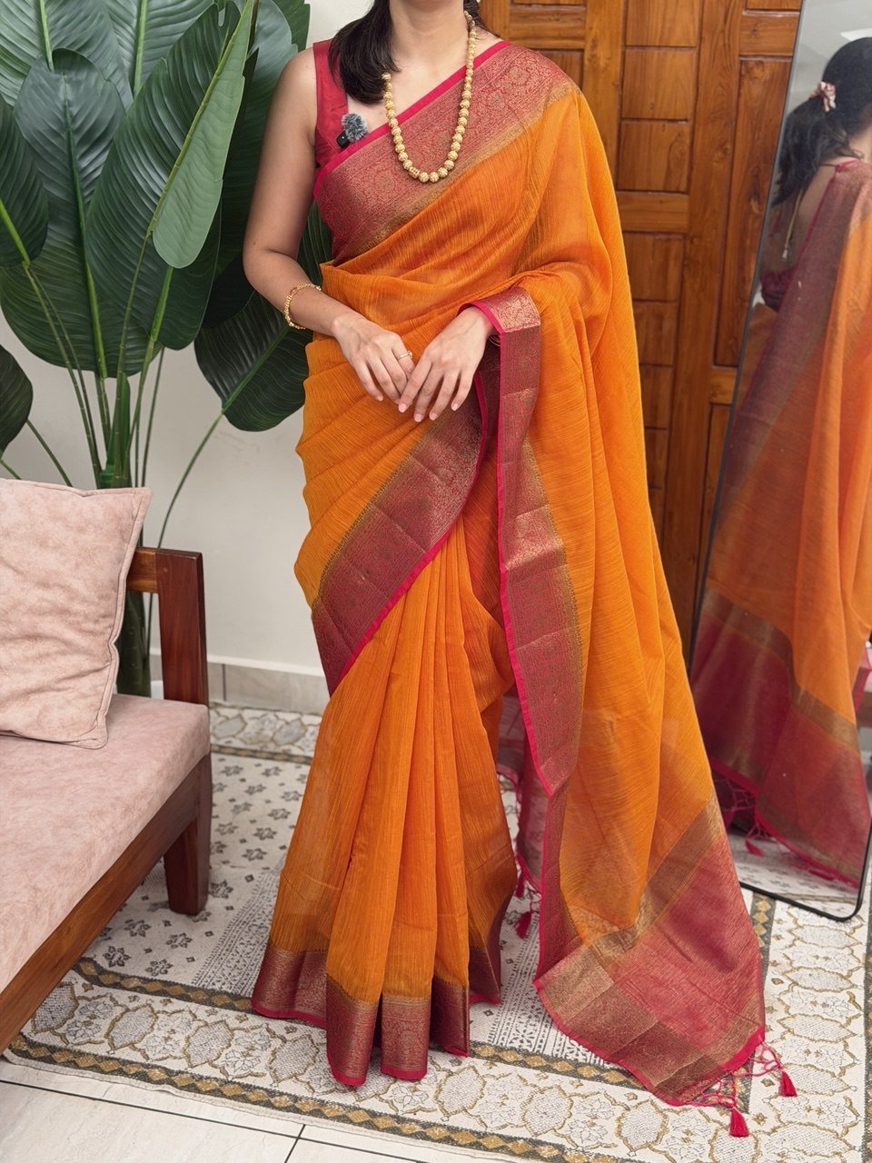 ANASWARA:PREMIUM LINEN JUTE SAREE - aurimo.inANASWARA:PREMIUM LINEN JUTE SAREE