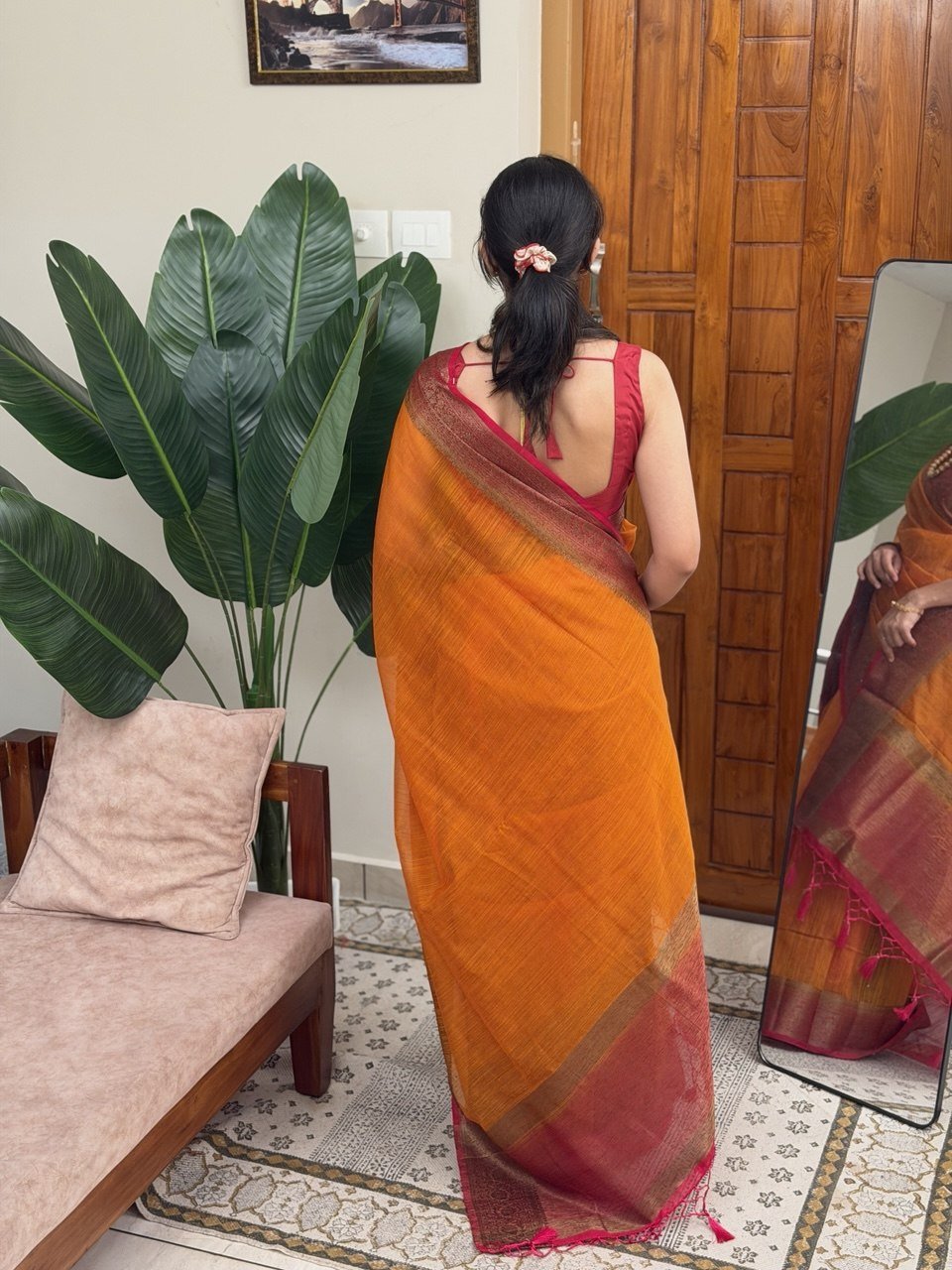 ANASWARA:PREMIUM LINEN JUTE SAREE - aurimo.inANASWARA:PREMIUM LINEN JUTE SAREE