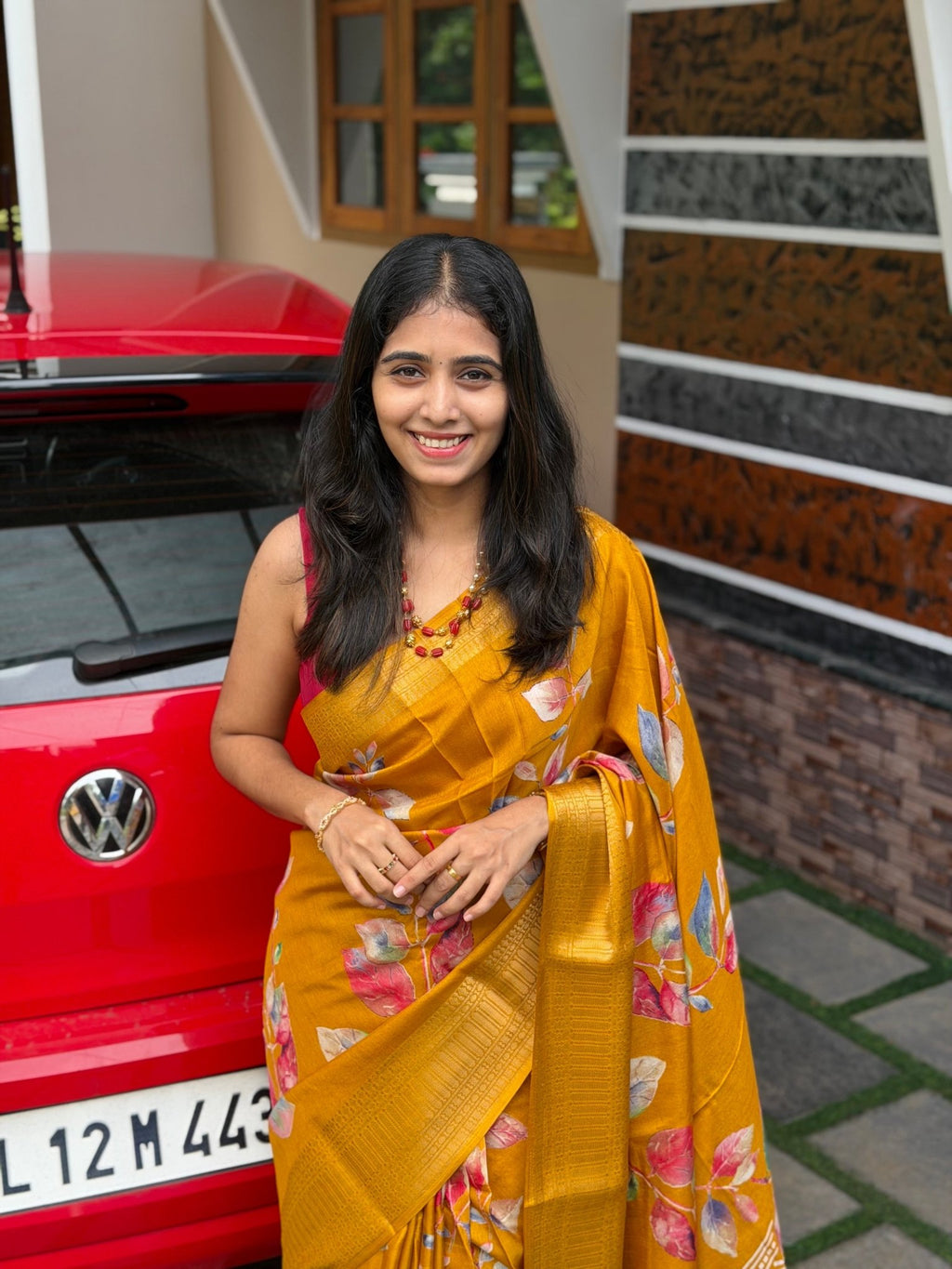 ASHA YELLOW: CHANDERI SILK SAREE YELLOW - aurimo.inASHA YELLOW: CHANDERI SILK SAREE YELLOW