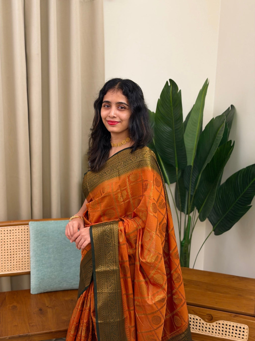 AYILYAM YELLOW:SEMI BANARASI SAREE - aurimo.inAYILYAM YELLOW:SEMI BANARASI SAREE