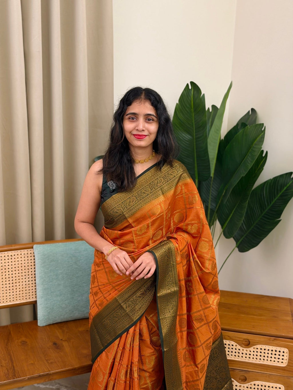 AYILYAM YELLOW:SEMI BANARASI SAREE - aurimo.inAYILYAM YELLOW:SEMI BANARASI SAREE