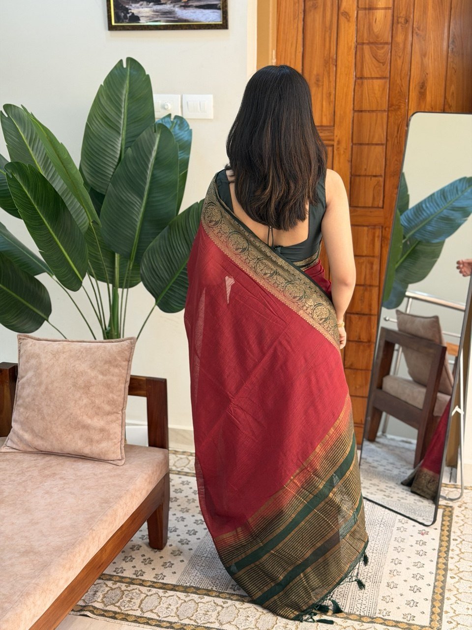 CHANDANA:LINEN JUTE SAREE - aurimo.inCHANDANA:LINEN JUTE SAREE