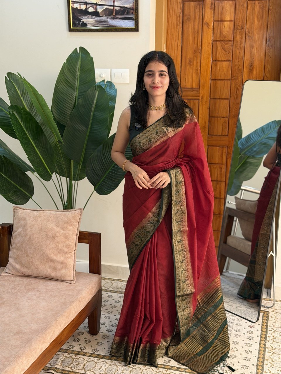 CHANDANA:LINEN JUTE SAREE - aurimo.inCHANDANA:LINEN JUTE SAREE