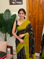 CHANDRA BLACK:SEMI BANARASI SAREE - aurimo.inCHANDRA BLACK:SEMI BANARASI SAREE