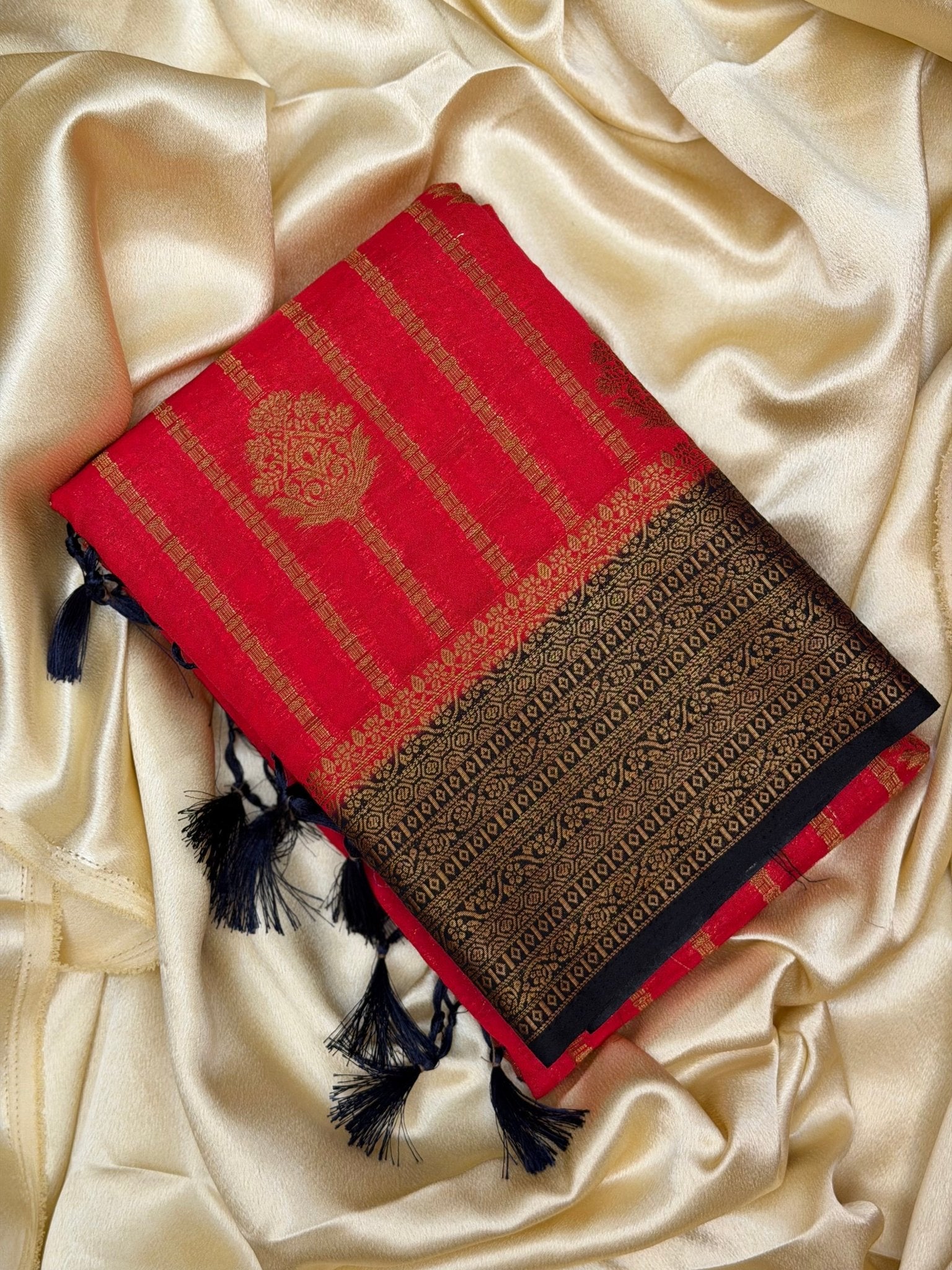 CHANDRA REDDISH PINK:SEMI BANARASI SAREE - aurimo.inCHANDRA REDDISH PINK:SEMI BANARASI SAREE