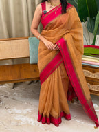 DEVI:PREMIUM LINEN JUTE SAREE - aurimo.inDEVI:PREMIUM LINEN JUTE SAREE