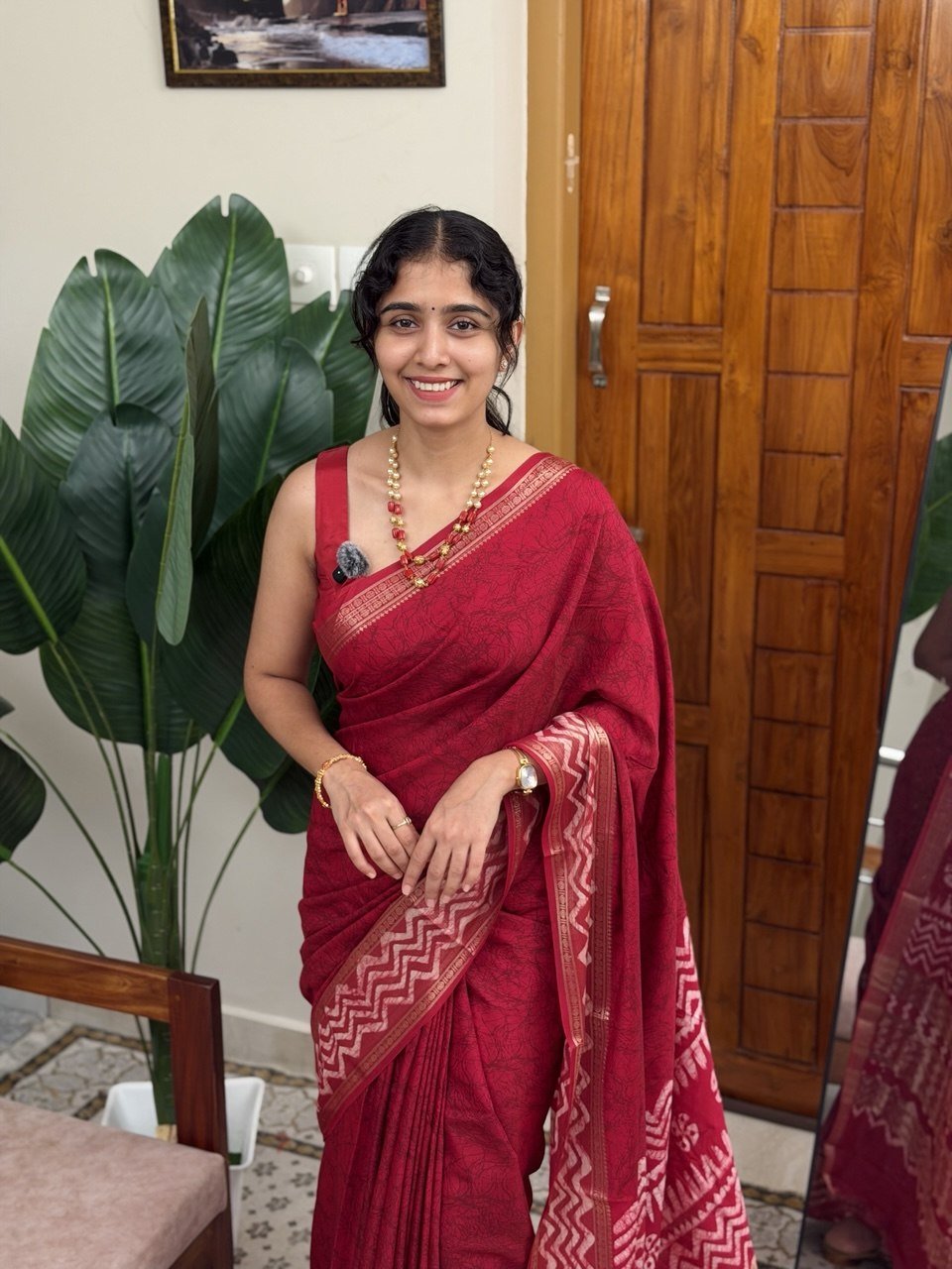 FIDA DEEP RED:SEMI DOLA SILK SAREE (FULL BODY DESIGN) - aurimo.inFIDA DEEP RED:SEMI DOLA SILK SAREE (FULL BODY DESIGN)