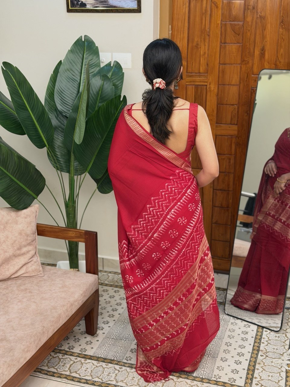 FIDA MAROON:SEMI DOLA SILK SAREE - aurimo.inFIDA MAROON:SEMI DOLA SILK SAREE