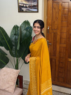 FIDA YELLOW:SEMI DOLA SILK SAREE - aurimo.inFIDA YELLOW:SEMI DOLA SILK SAREE