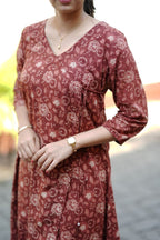JUNE BROWN:PREMIUM COTTON WRAP KURTA - aurimo.inJUNE BROWN:PREMIUM COTTON WRAP KURTA