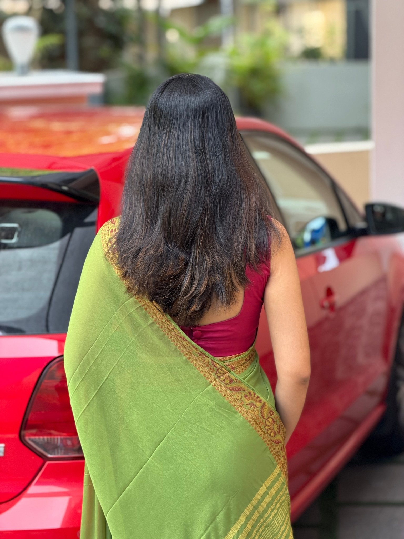 KANI LIGHT GREEN:SEMI CREPE SILK SAREE - aurimo.inKANI LIGHT GREEN:SEMI CREPE SILK SAREE
