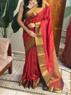 KARTHIKA REDDISH PINK:SOFT SILK SAREE - aurimo.inKARTHIKA REDDISH PINK:SOFT SILK SAREE