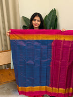 KASAVU BLUE :PURE KANJIPURAM SILK SAREE - aurimo.inKASAVU BLUE :PURE KANJIPURAM SILK SAREE