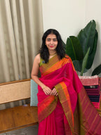 KASAVU RANI PINK :PURE KANJIPURAM SILK SAREE - aurimo.inKASAVU RANI PINK :PURE KANJIPURAM SILK SAREE