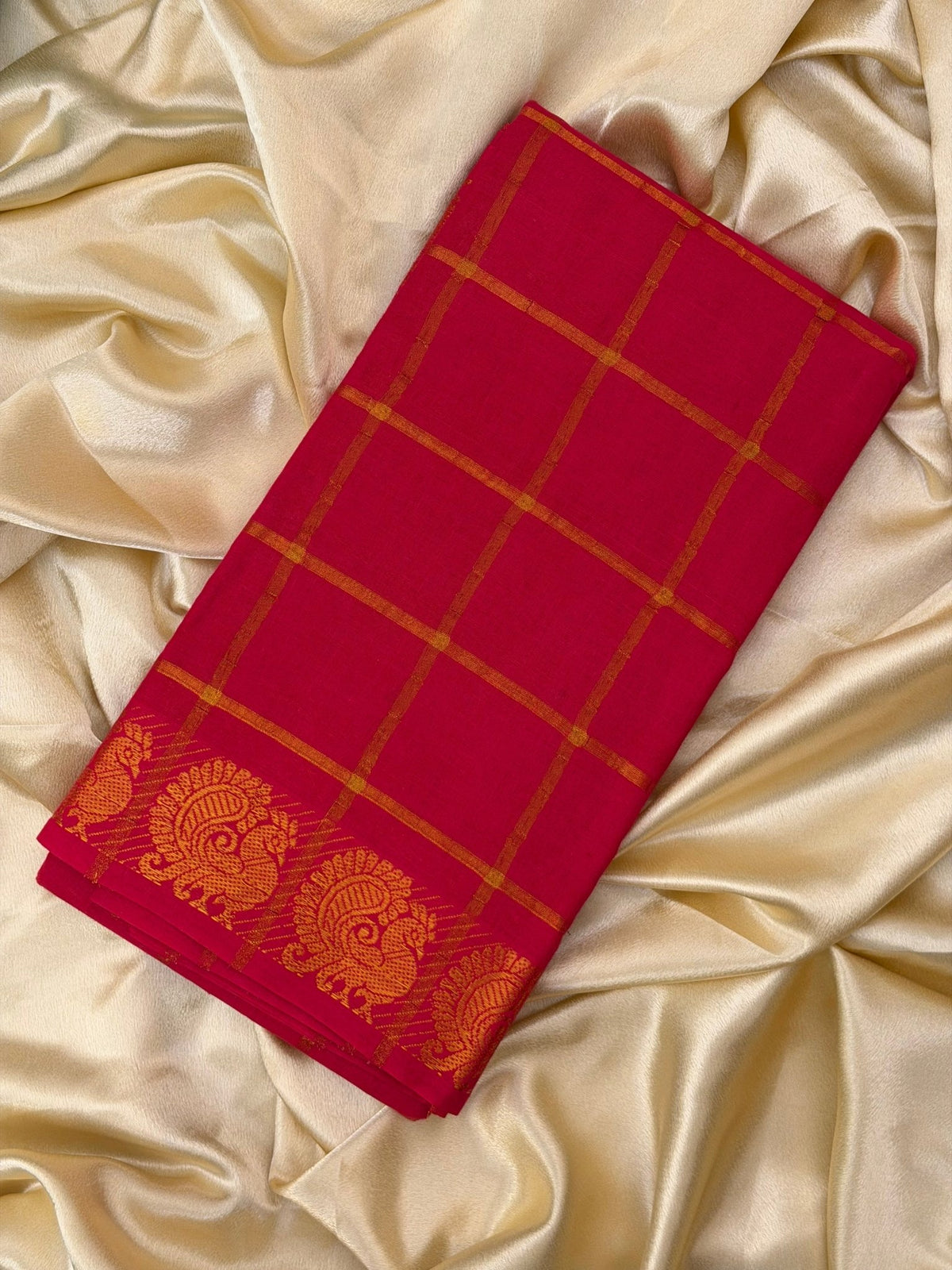 KAVERI DEEP PINK:PREMIUM MADURAI SUNGUDI COTTON SAREE - aurimo.inKAVERI DEEP PINK:PREMIUM MADURAI SUNGUDI COTTON SAREE