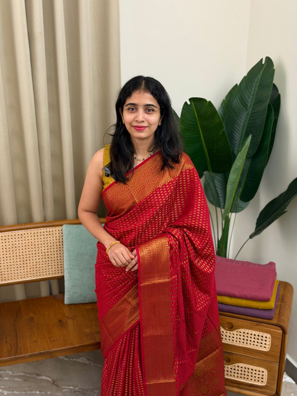 KRISHNA PINKISH MARRON:SEMI BANARASI SAREE - aurimo.inKRISHNA PINKISH MARRON:SEMI BANARASI SAREE