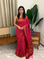 KRISHNA PINK:SEMI BANARASI SAREE - aurimo.inKRISHNA PINK:SEMI BANARASI SAREE