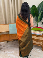 LIYA YELLOW:SEMI BANARASI SAREE - aurimo.inLIYA YELLOW:SEMI BANARASI SAREE