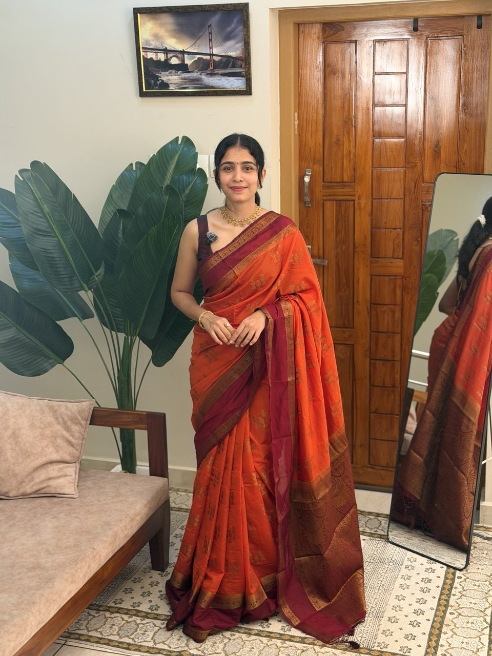 LIYA:SEMI BANARASI SAREE - aurimo.inLIYA:SEMI BANARASI SAREE