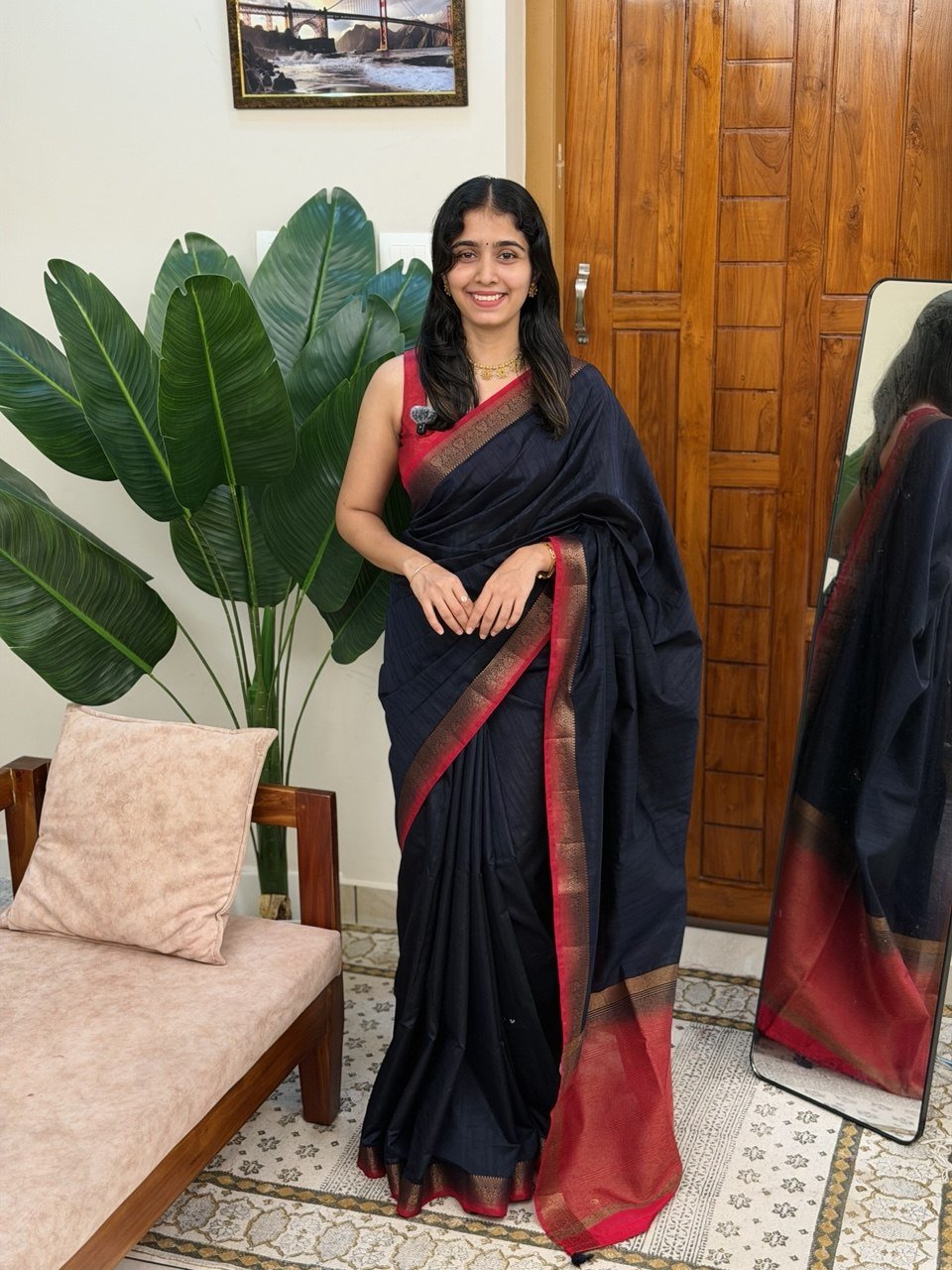 MADHU BLUE:SEMI BANARASI SAREE - aurimo.inMADHU BLUE:SEMI BANARASI SAREE