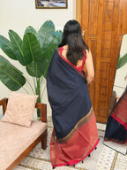 MADHU BLUE:SEMI BANARASI SAREE - aurimo.inMADHU BLUE:SEMI BANARASI SAREE