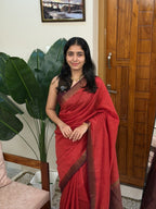 MADHU PINK AND BROWN:SEMI BANARASI SAREE - aurimo.inMADHU PINK AND BROWN:SEMI BANARASI SAREE