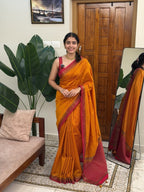 MADHU YELLOW AND PINK:SEMI BANARASI SAREE - aurimo.inMADHU YELLOW AND PINK:SEMI BANARASI SAREE