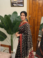 MALA BLACK:CHANDERI SILK SAREE - aurimo.inMALA BLACK:CHANDERI SILK SAREE