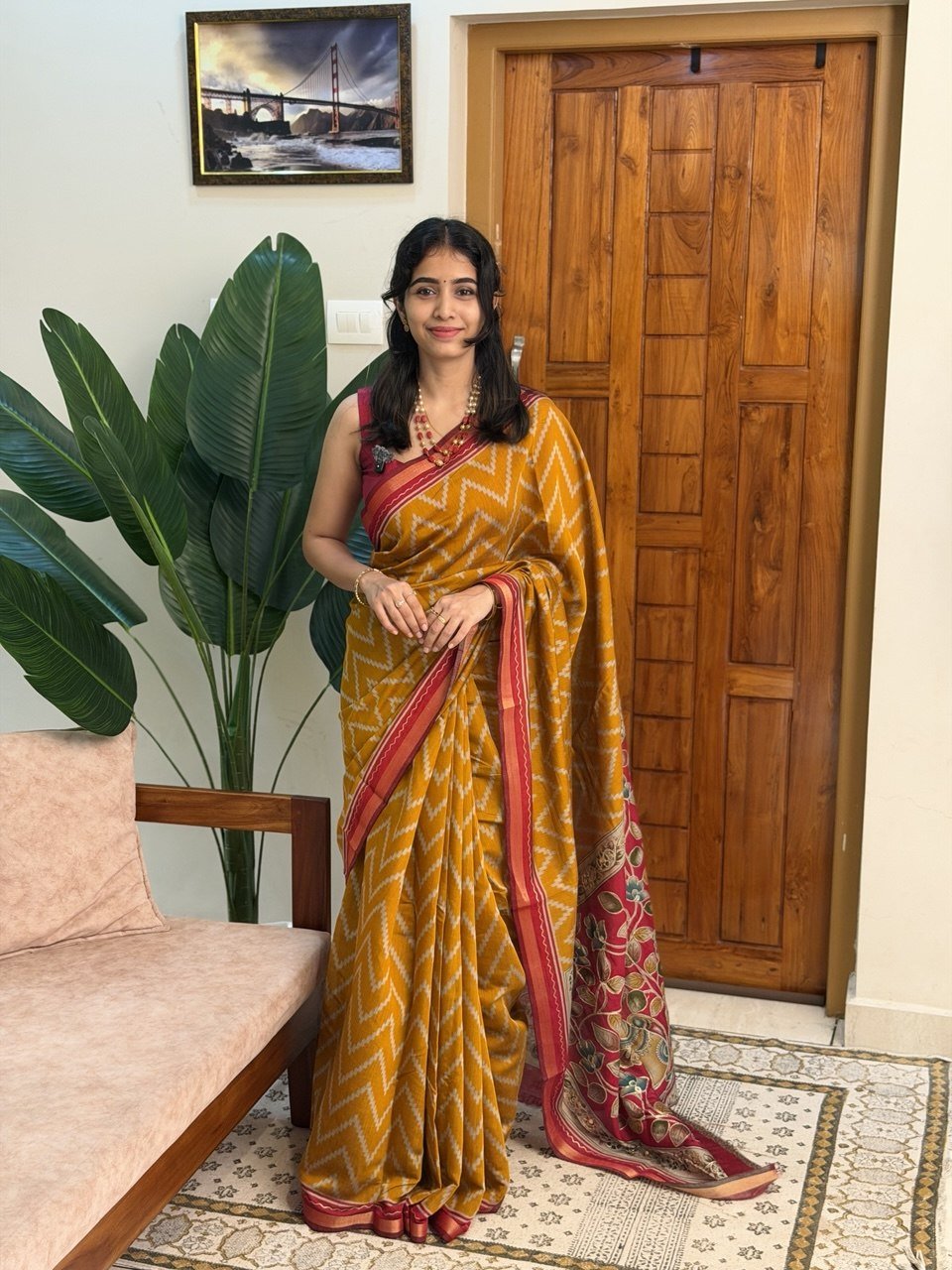 MALA YELLOW:PREMIUM CHANDERI SILK SAREE - aurimo.inMALA YELLOW:PREMIUM CHANDERI SILK SAREE