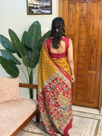 MALA YELLOW:PREMIUM CHANDERI SILK SAREE - aurimo.inMALA YELLOW:PREMIUM CHANDERI SILK SAREE