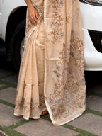 MALAR SANDLE:CHANDERI COTTON SAREE - aurimo.inMALAR SANDLE:CHANDERI COTTON SAREE