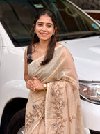 MALAR SANDLE:CHANDERI COTTON SAREE - aurimo.inMALAR SANDLE:CHANDERI COTTON SAREE