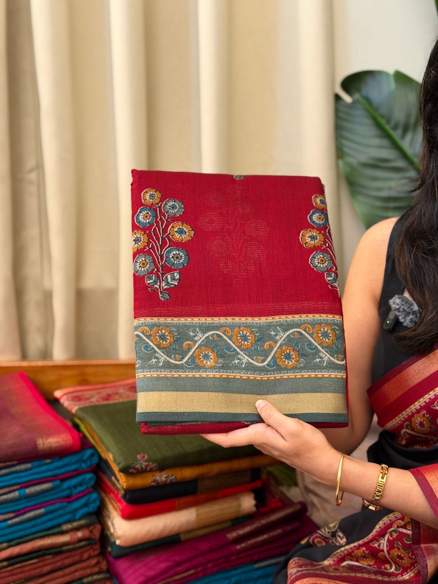 MILA MAROON:CHANDERI SILK SAREE - aurimo.inMILA MAROON:CHANDERI SILK SAREE