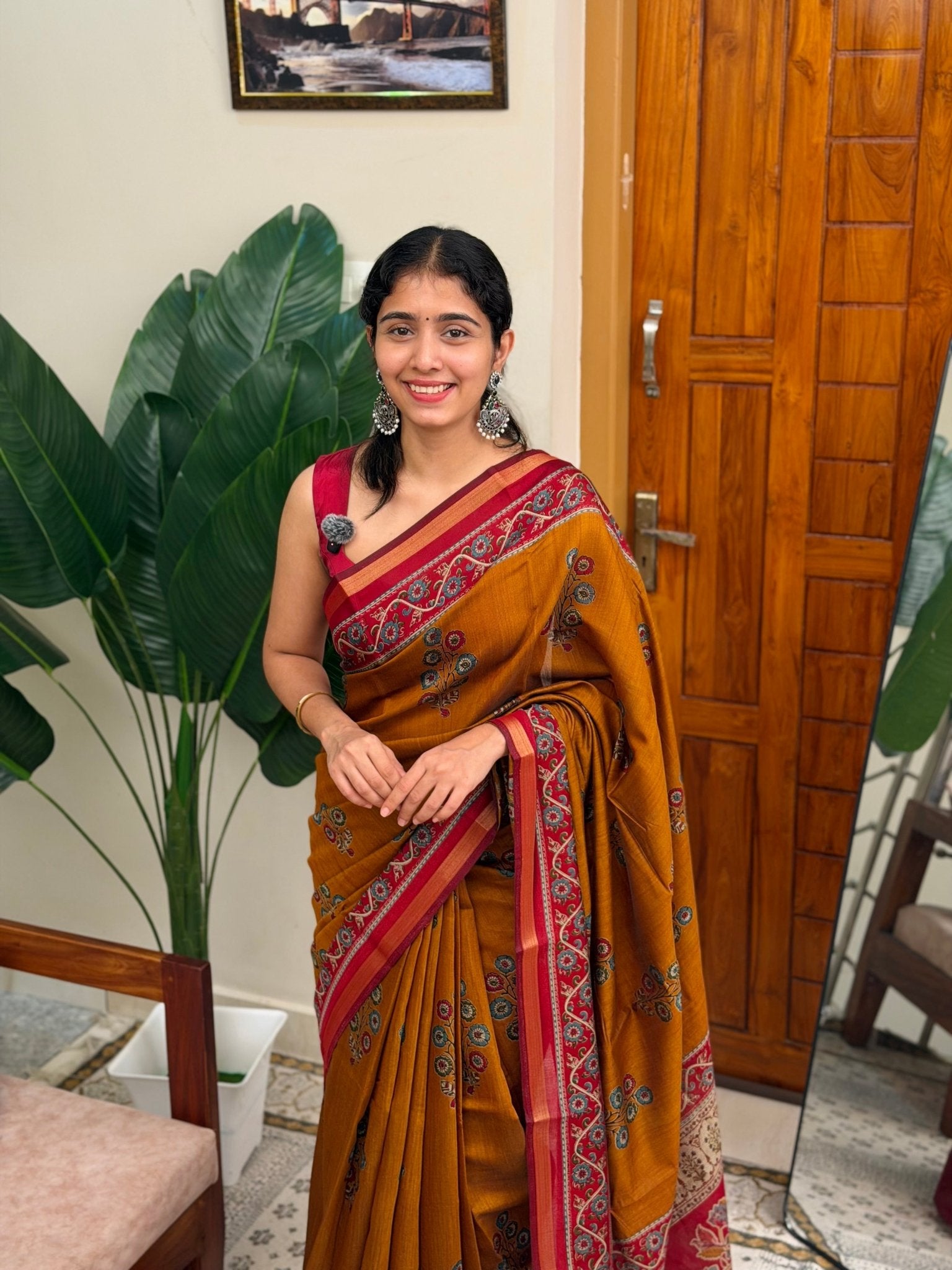 MILA YELLOW:CHANDERI SILK SAREE - aurimo.inMILA YELLOW:CHANDERI SILK SAREE