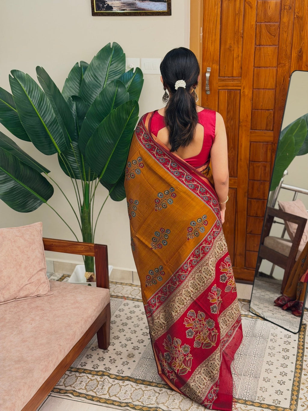 MILA YELLOW:CHANDERI SILK SAREE - aurimo.inMILA YELLOW:CHANDERI SILK SAREE
