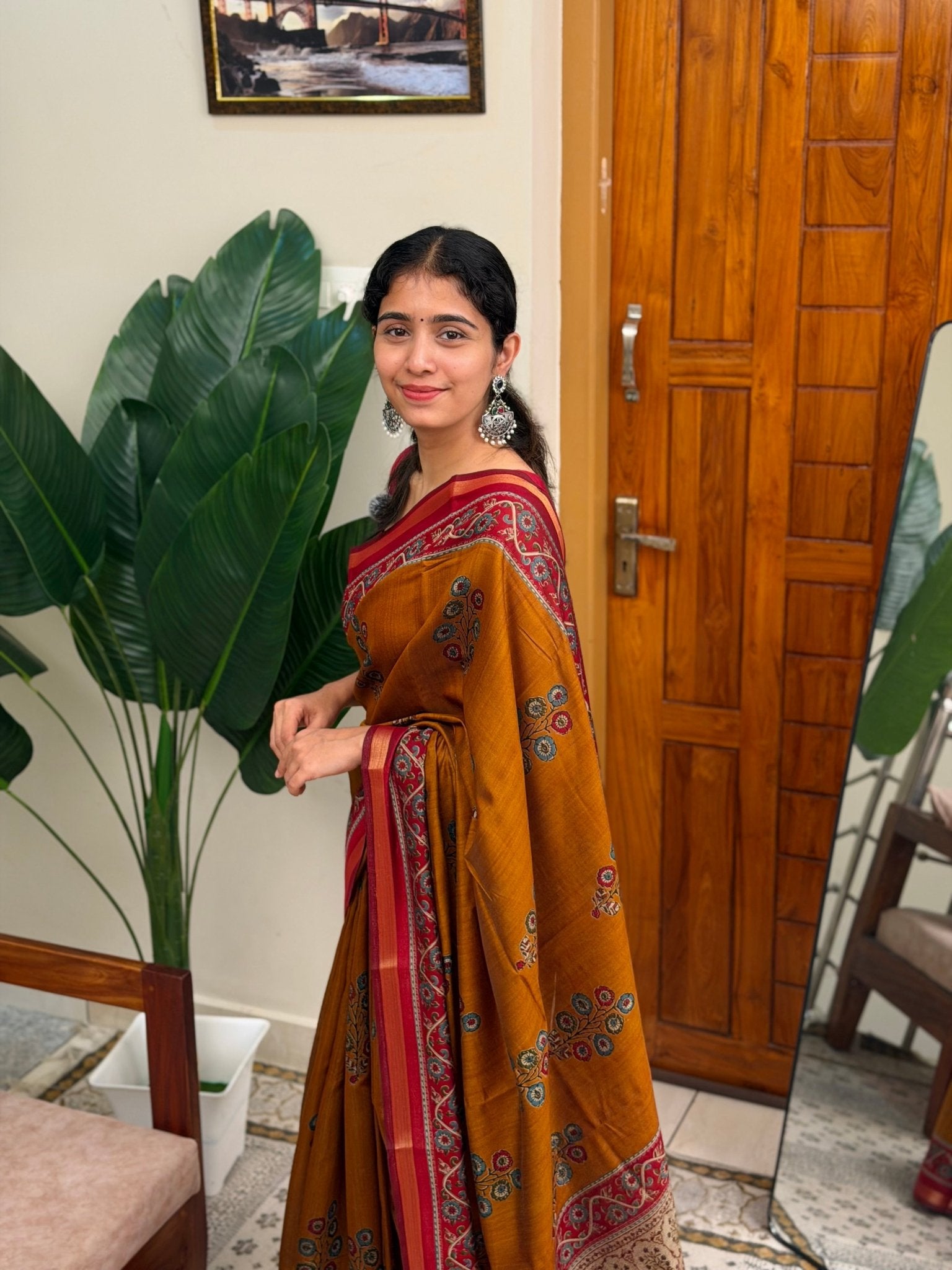 MILA YELLOW:CHANDERI SILK SAREE - aurimo.inMILA YELLOW:CHANDERI SILK SAREE