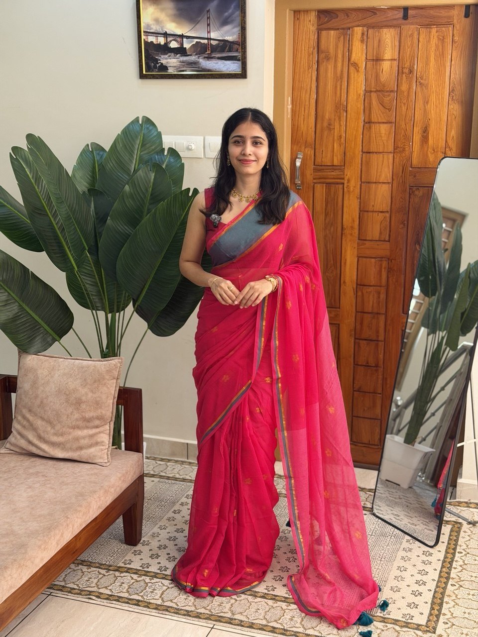 POORNIMA:MUL COTTON SAREE - aurimo.inPOORNIMA:MUL COTTON SAREE