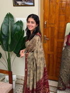PRIYANKA MAROON: CHANDERI SILK SAREE - aurimo.inPRIYANKA MAROON: CHANDERI SILK SAREE