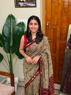 PRIYANKA MAROON: CHANDERI SILK SAREE - aurimo.inPRIYANKA MAROON: CHANDERI SILK SAREE