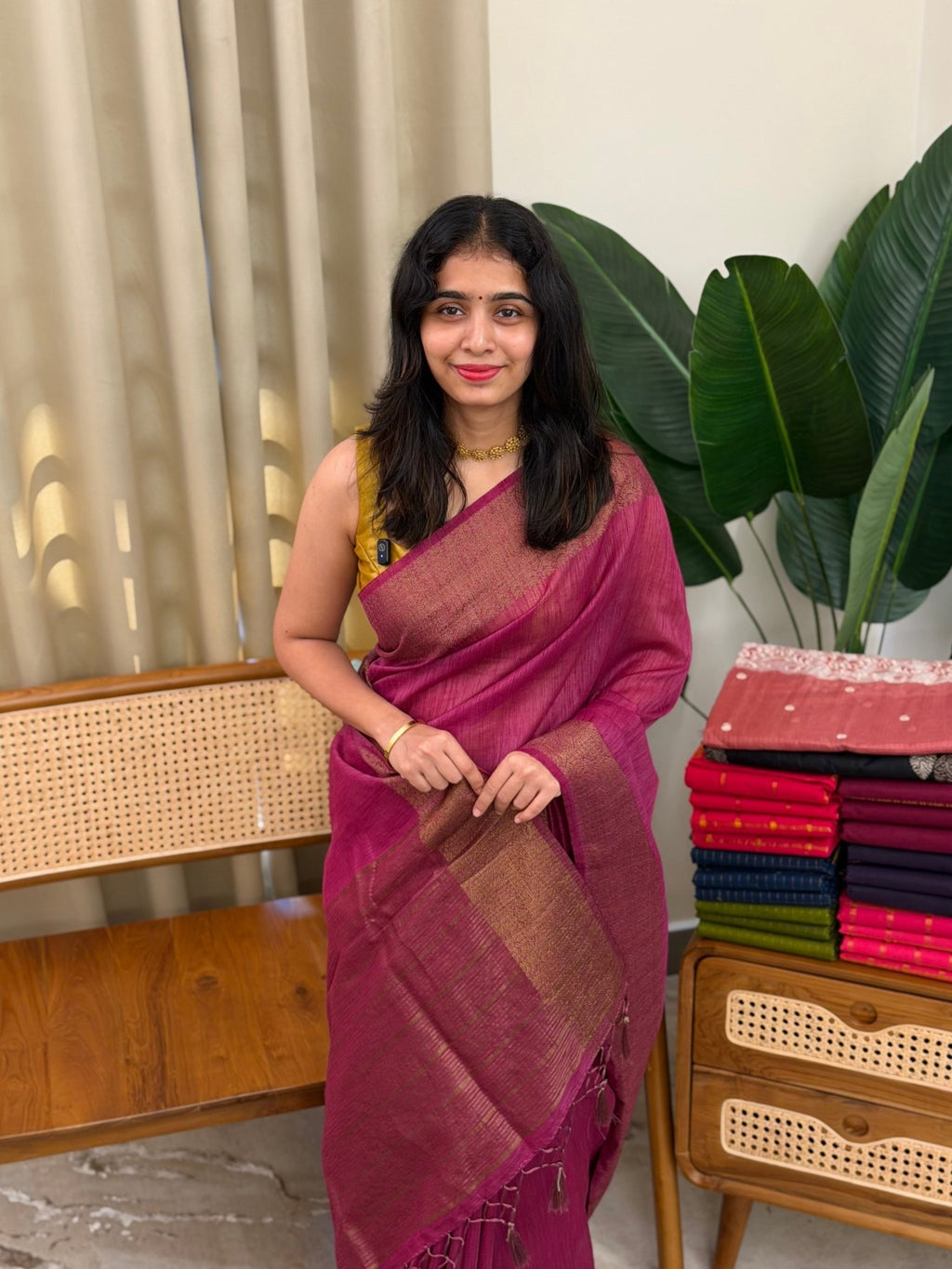 RAKHI ONION PINK:PREMIUM LINEN JUTE SAREE - aurimo.inRAKHI ONION PINK:PREMIUM LINEN JUTE SAREE