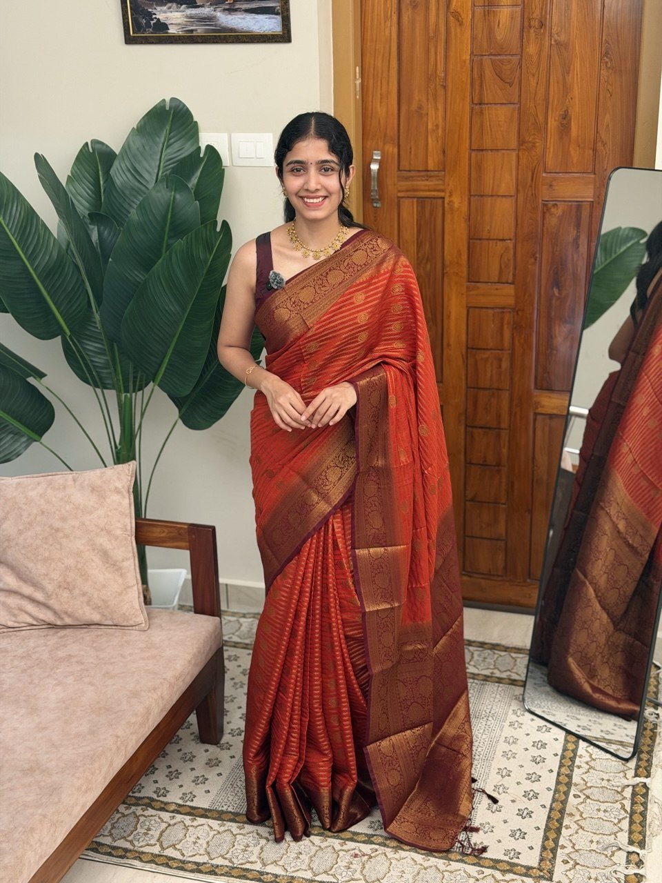 SIYA:SEMI BANARASI SAREE - aurimo.inSIYA:SEMI BANARASI SAREE