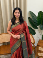 THARA REDDISH MAROON: PREMIUM BROCADE SAREE - aurimo.inTHARA REDDISH MAROON: PREMIUM BROCADE SAREE