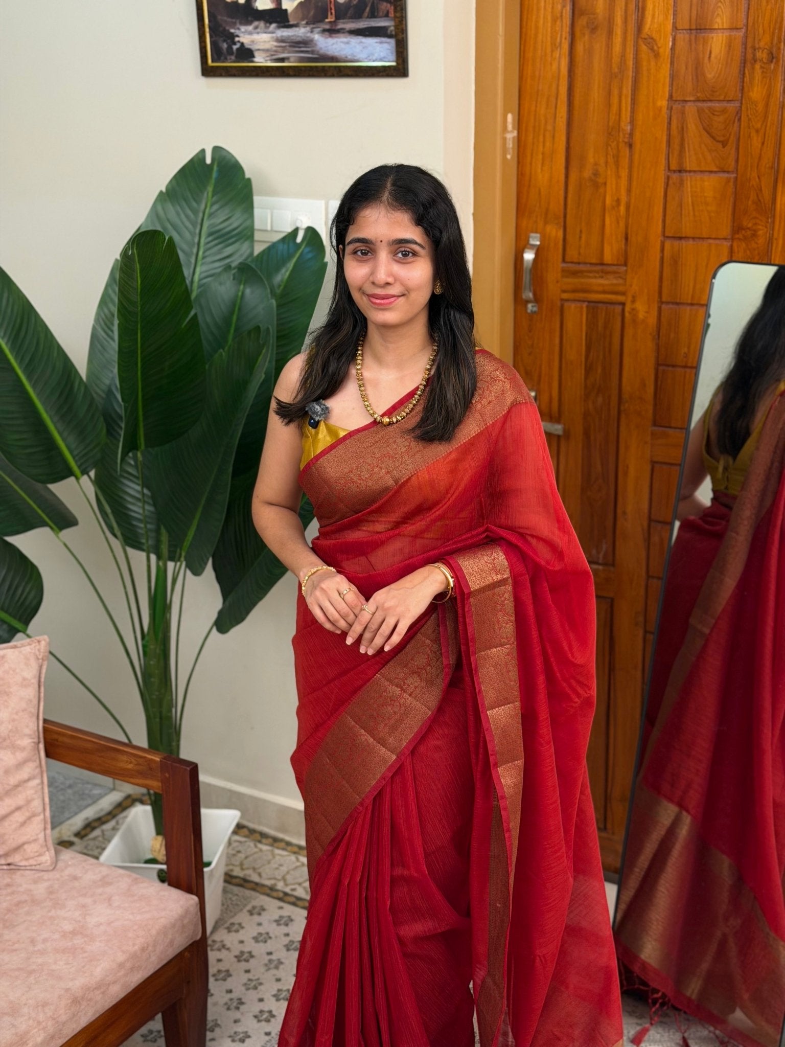 THULASI:PREMIUM LINEN JUTE SAREE - aurimo.inTHULASI:PREMIUM LINEN JUTE SAREE