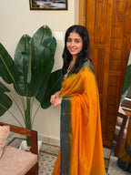 URVASHI YELLOW: LINEN JUTE SAREE - aurimo.inURVASHI YELLOW: LINEN JUTE SAREE