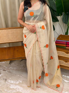 VEDIKA: PREMIUM CHANDERI TISSUE SILK SAREE - aurimo.inVEDIKA: PREMIUM CHANDERI TISSUE SILK SAREE