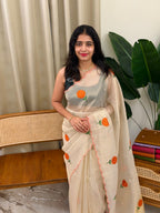 VEDIKA: PREMIUM CHANDERI TISSUE SILK SAREE - aurimo.inVEDIKA: PREMIUM CHANDERI TISSUE SILK SAREE