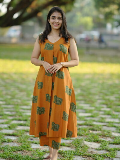 DIYA : MUSTARD YELLOW COTTON CO-ORD SET