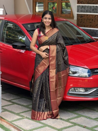 ALIA:PREMIUM BROCADE SAREE BLACK