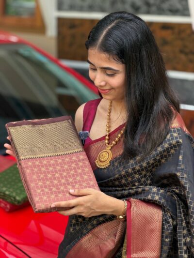 ALIA PINK:PREMIUM BROCADE SAREE ONION PINK